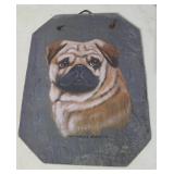 Pug on Slate Painting