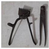 Vintage Hair Clippers and Bullet Mold