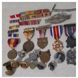 Military Pins, Banners and Medals