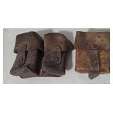 Vintage Leather Ammo Pouches