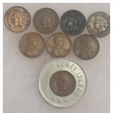 Indian Head Pennies and Wheat Pennies