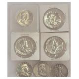 Franklin and Liberty US Half Dollars