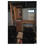 Vintage Photo Cabinet & Dark Room Accessories