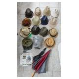 Assorted Hats & Umbrellas