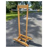 Rolling Wooden Display Rack