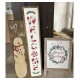 Wooden Xmas Display Signs