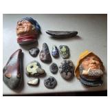 Painted Rocks & Chalkware