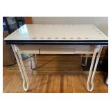 Enamel Kitchen Table W/Sliders