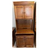 Wood Storage Cabinet W/Slide Tray (2Piece)