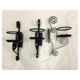 3 Metal Wall Sconces