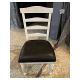 Single White Chair Brown Cushion Seat