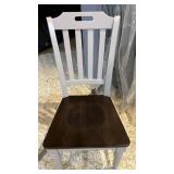 Single Chair Brown/ White