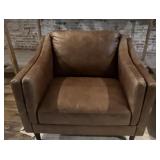 Leather Accent Chair ( Maybe Faux)