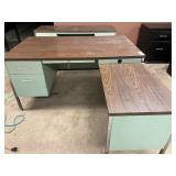 2- Green Metal Desks- Used