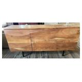 The Wave 3 Door Accent Cabinet Solid Wood