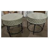 2- Round Decorative End Tables
