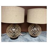 Glass W/ Rope Table Lamps