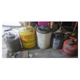 Vintage Metal Oil and Fuel Cans