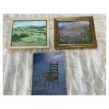 Decorated Book & 2 Artworks Juanita D