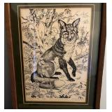 1981 Framed Paul Lee Print Red Fox