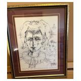 Framed 1979 Paul Lee Print- Jester Male