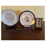Decorative Plates & Painted Feather
