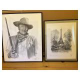 John Wayne-Eiffel Tower Art