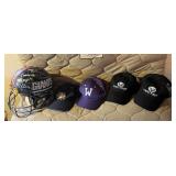 Baseball Hats & Football Helmet