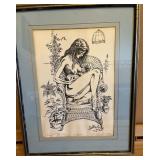 Framed 1982 Paul Lee Print -Solitude