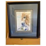 Framed Watercolor & Ink Art Work