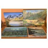 4-Pieces Juanita Duffany Paintings