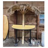 Wooden Tiki Umbrella w/ Table