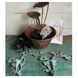 Waterfall Unit & Cast Candle Holders