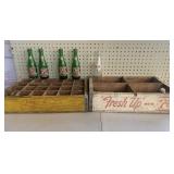 Coke & 7Up Crates & Bottles
