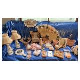Lace-Wicker-& Ceramic Vanity Accessories