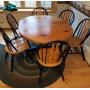 Wooden Dining Room Table and Chairs