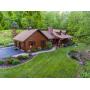 3 BR LOG HOME W/2 CAR GARAGE & DETACHED 3 CAR GARAGE/SHOP ON 13.66 ACRES  AND EQUIPMENT, 