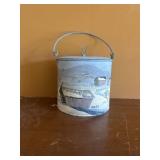 Tin hand painted lunch bucket.  I think itï¿½s