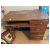 Small desk with four drawers and stool
