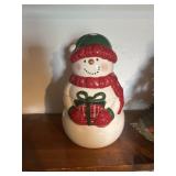 Ceramic snowman cookie jar