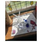 Glass decorative birds