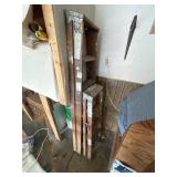 Two wooden ladders, 6 foot and 4 foot