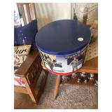 Military tin with sewing items