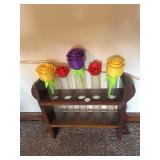 Glass flower display