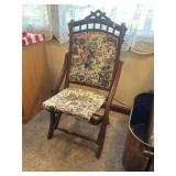 Wooden antique folding chair