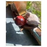 Three decorative birds