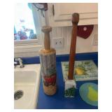 Two painted Tater Mashers