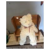 Doll chair with teddy bear