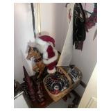 Closet full Christmas decorations