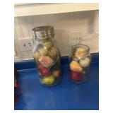 2 Large display BALL jars with decorative